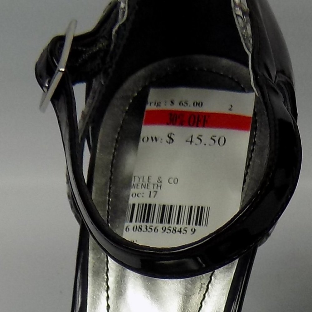 Style & Company Black Gweneth Heels Size 8M - Picture 9 of 9